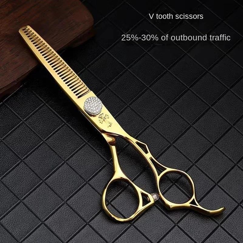 SKipdr Hair Cutting Scissors, Salon 6.0 Professional Hair Scissors Hairdressing Scissor Cutting Thinning Barber Shears Set