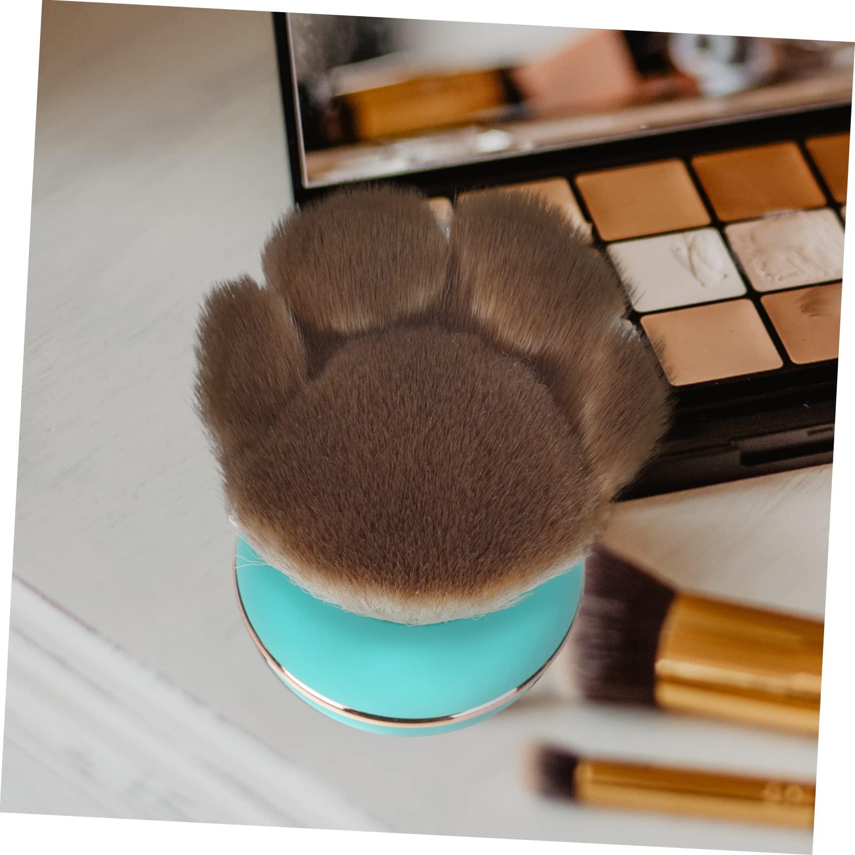 Hemoton Hemoton 1pc Cat Claw Loose Powder Brush Travel Powder Brush Makeup Buffing Brush Makeup Supplies Liquid Blush Brush Powder Foundation Brush Face Makeup Brush Blush Applicator Green Plating