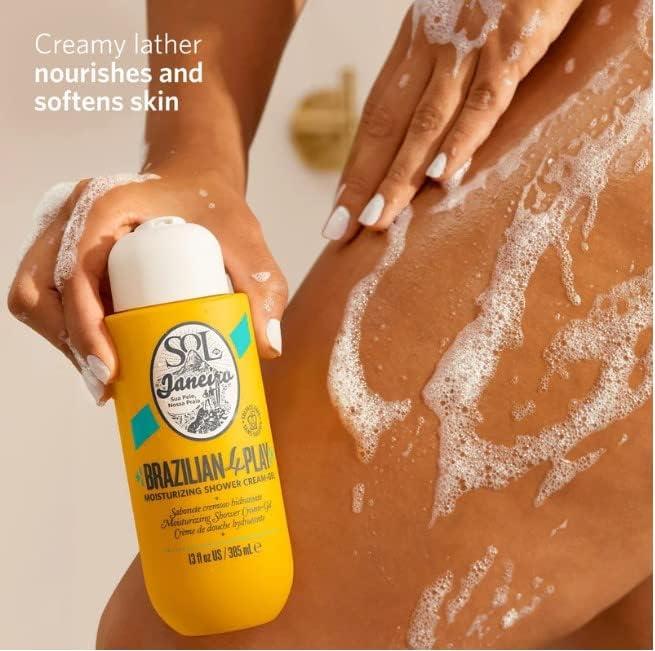SOL DE JANEIRO SOL DE JANEIRO Brazilian Bum Bum Cream and Brazilian 4 Play Moisturizing Shower Cream Gel Body Wash Full Size Bundle