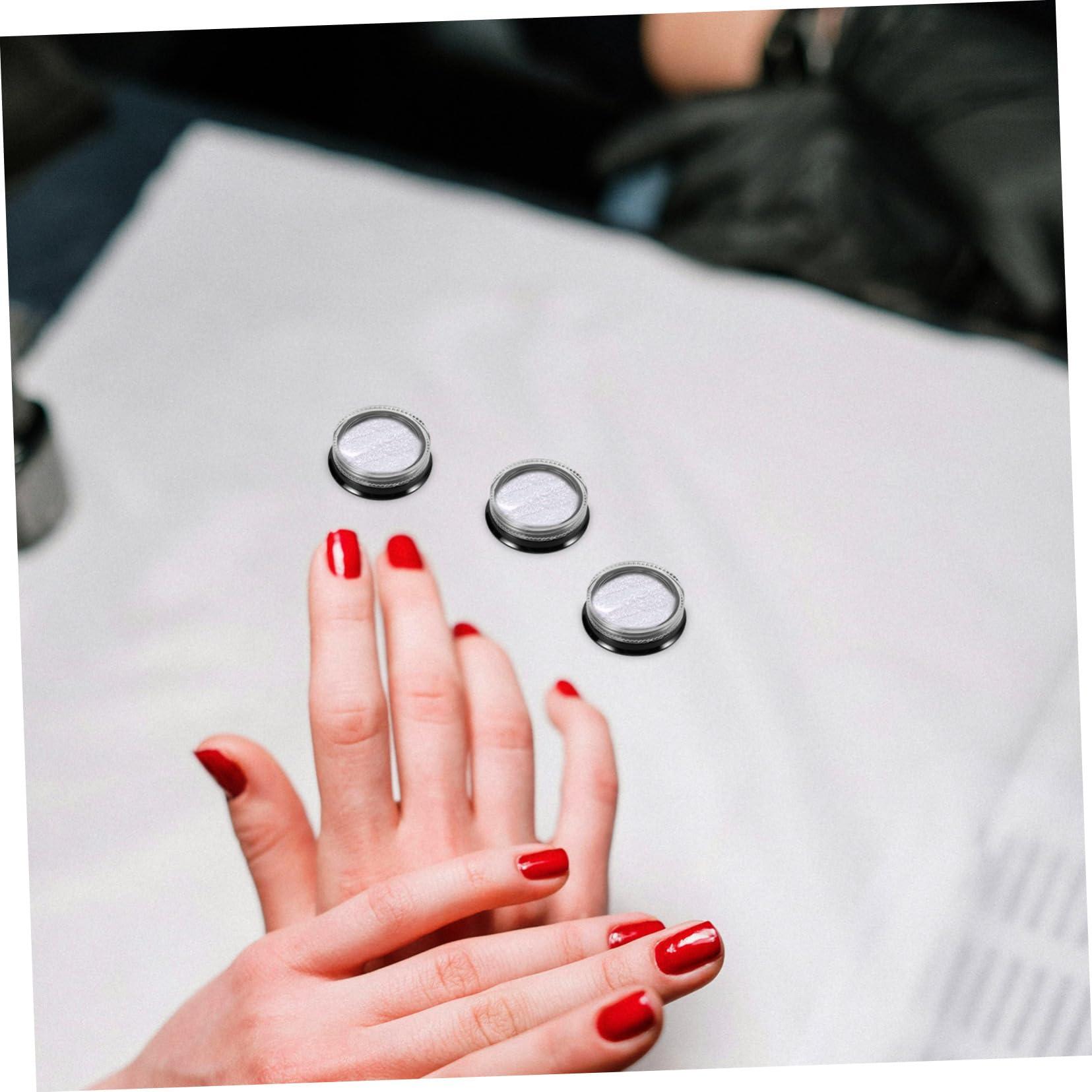 Mikinona Mikinona Nail Glitter Jars 8pcs Small Round Refill Jars for Nail Art Decorations Reusable Case Travel Size Jar