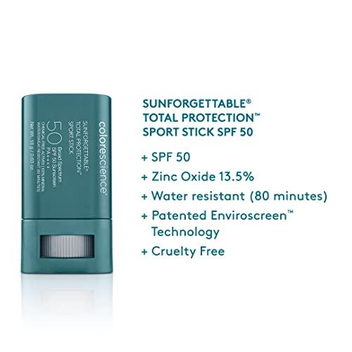 Colorescience Colorescience Sunforgettable Total Protection Sport Stick SPF 50, Mineral, Broad Spectrum, Water/Sweat Resistant, Reef Safe, Hypoallergenic, 1 ct.
