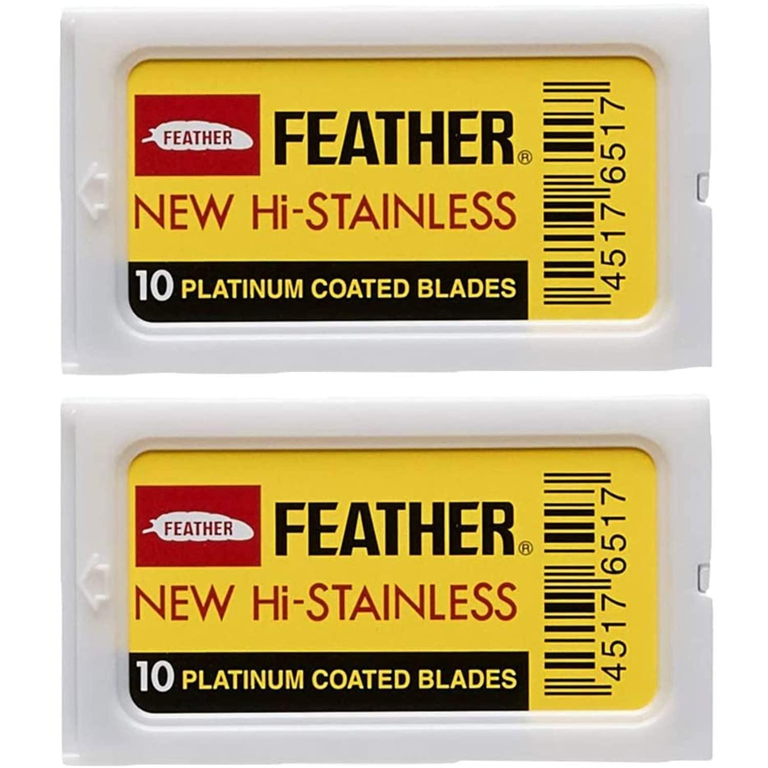 Feather Feather Double Edge Safety Razor Blades 20 Count