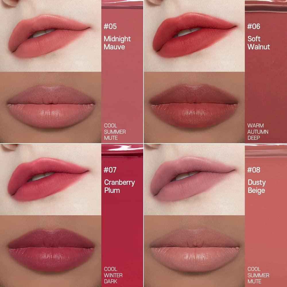 Etude House ETUDE Fixing Tint 4g | Long Lasting, High Pigmented Liquid Lipstick, Lip Stain, Waterproof, Lightweight matte finish, Full Coverage (#07 Cranberry Plum)