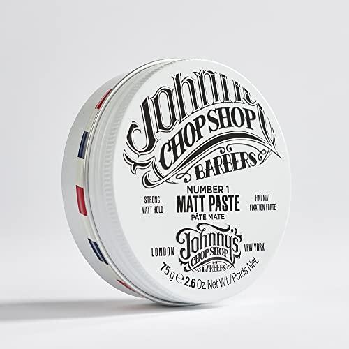 Johnny's Chop Shop JOHNNYS CHOP SHOP #1 Men's Hair Styling Matte Paste Pro-Quality Strong Hold, Lasting Texture, Natural Look Soybean Oil Protection & Hydration 2.6 oz