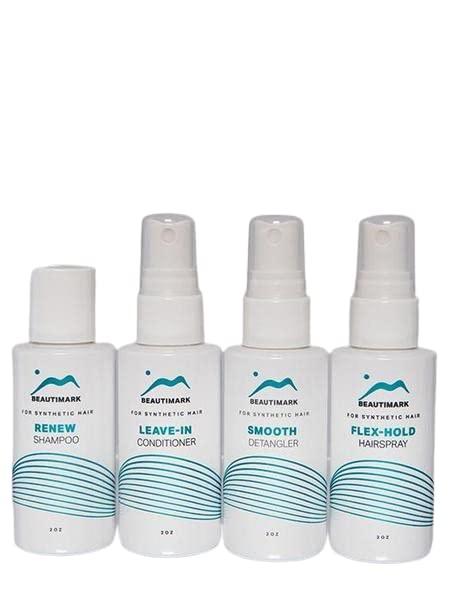 BEauti Mark BEauti Mark 5PC Travel Size Synthetic Hair Care Must Haves Kit by BeautiMark, 2floz each, Wig Brush, and 19 Page Belle of Hope How To Guide