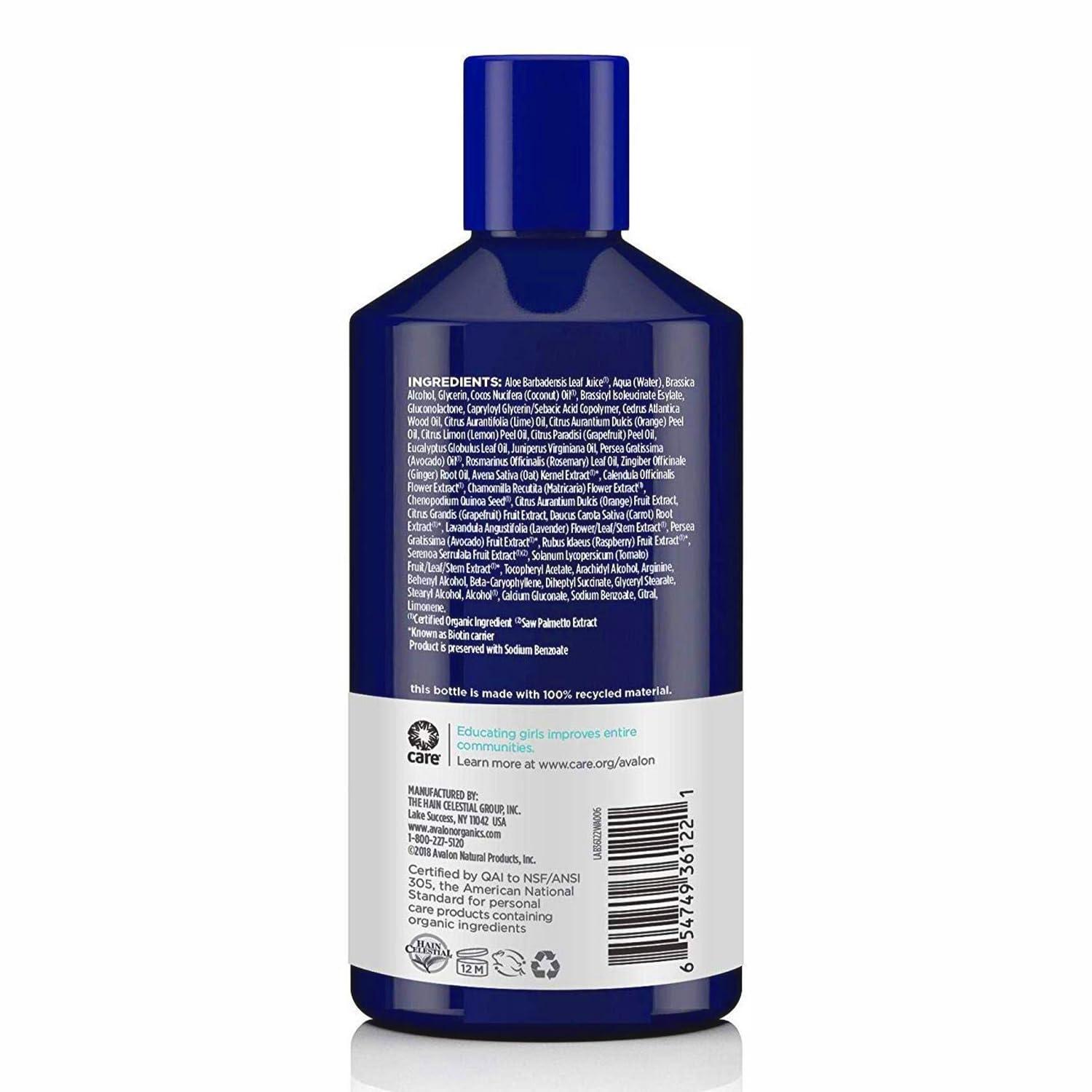 Avalon Organics Avalon Organics Therapy Biotin B-Complex Thickening Conditioner, For an Energized Scalp and Thicker, Fuller-Looking Hair, 14 Fluid Ounces