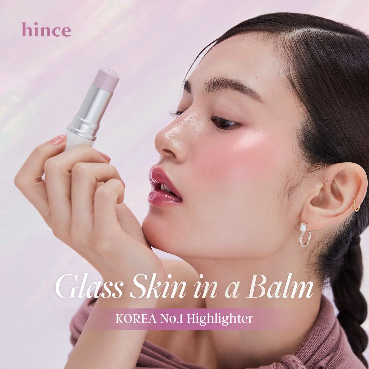 HINCE hince True Dimension Radiance Balm 10g - Shimmer Glow Face Highlighter Stick, Cream Blush Stick, Glass Skin, Korean Beauty, Valentines Day Gift for Women (TENDER ROOM, TP003)