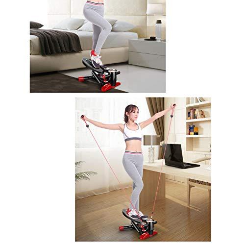 RsFiL RsFiL Fitness Twist Stepper Mini Stepper Exercise Machine with Resistance Bands and Mat Powerful Hydraulic Mute Stepper for Home Workout and Exercise