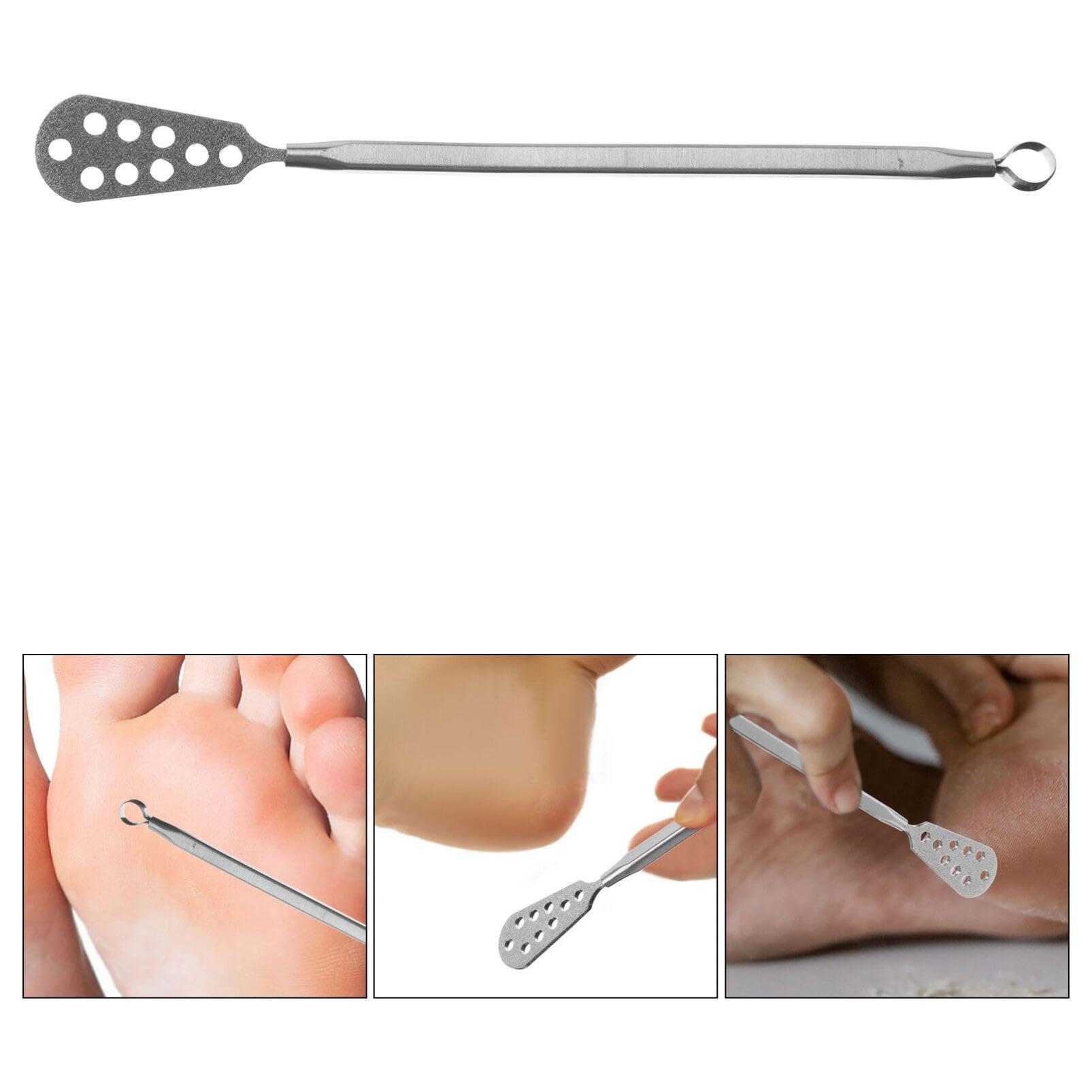 Beavorty Beavorty Stainless Steel Foot Scraper, Metal Foot File, Double Sided Foot File Remover Professional Foot Rasp Scrubber for Wet or Dry Skin Easy to Clean Pedicure Tool