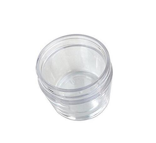 ericotry ericotry 12PCS 30g 30ml/1oz Refillable Plastic Round Clear Jars with Screw Cap Lid Empty Cosmetic Jars Lot Containers for Makeup Eye Shadow Nails Powder Handmade Lip Scrubs (White Lid)