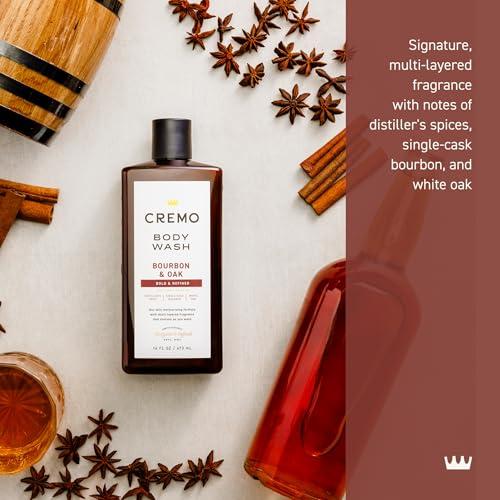 Cremo Cremo Body Wash Men, A Sophisticated Blend of Distillers Spice, Fine Bourbon and White Oak, 16 Fl Oz
