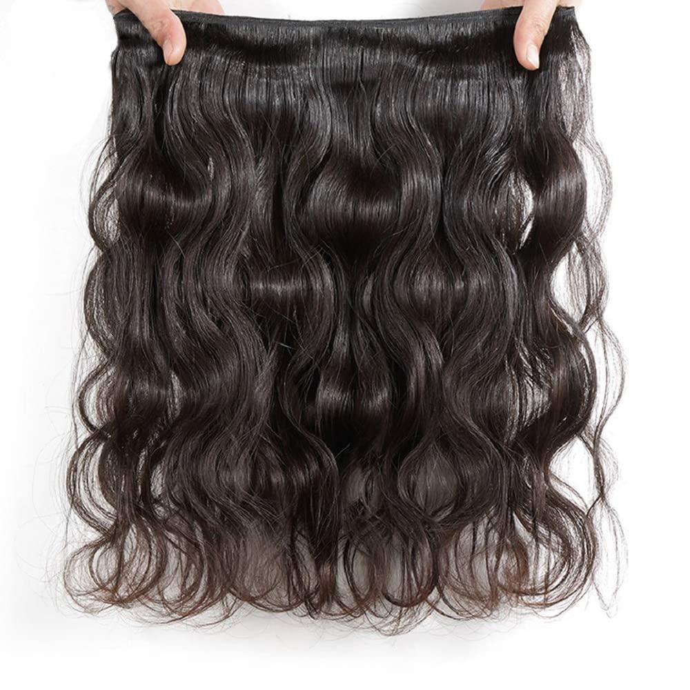 WuvuSnm 26 26 26 Inch Brazilian Remy Body Wave Human Hair Bundles Natural Black Color Unprocessed Virgin Hair Weave Body Wave Bundles Human Hair Extensions