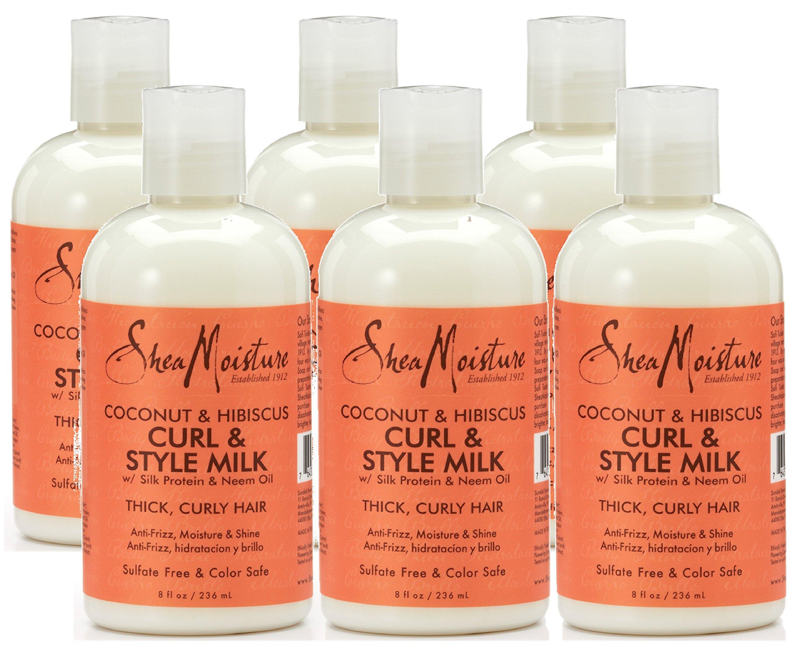 SheaMoisture SheaMoisture Coconut & Hibiscus Curl & Style Milk, 8 oz., Pack of 6