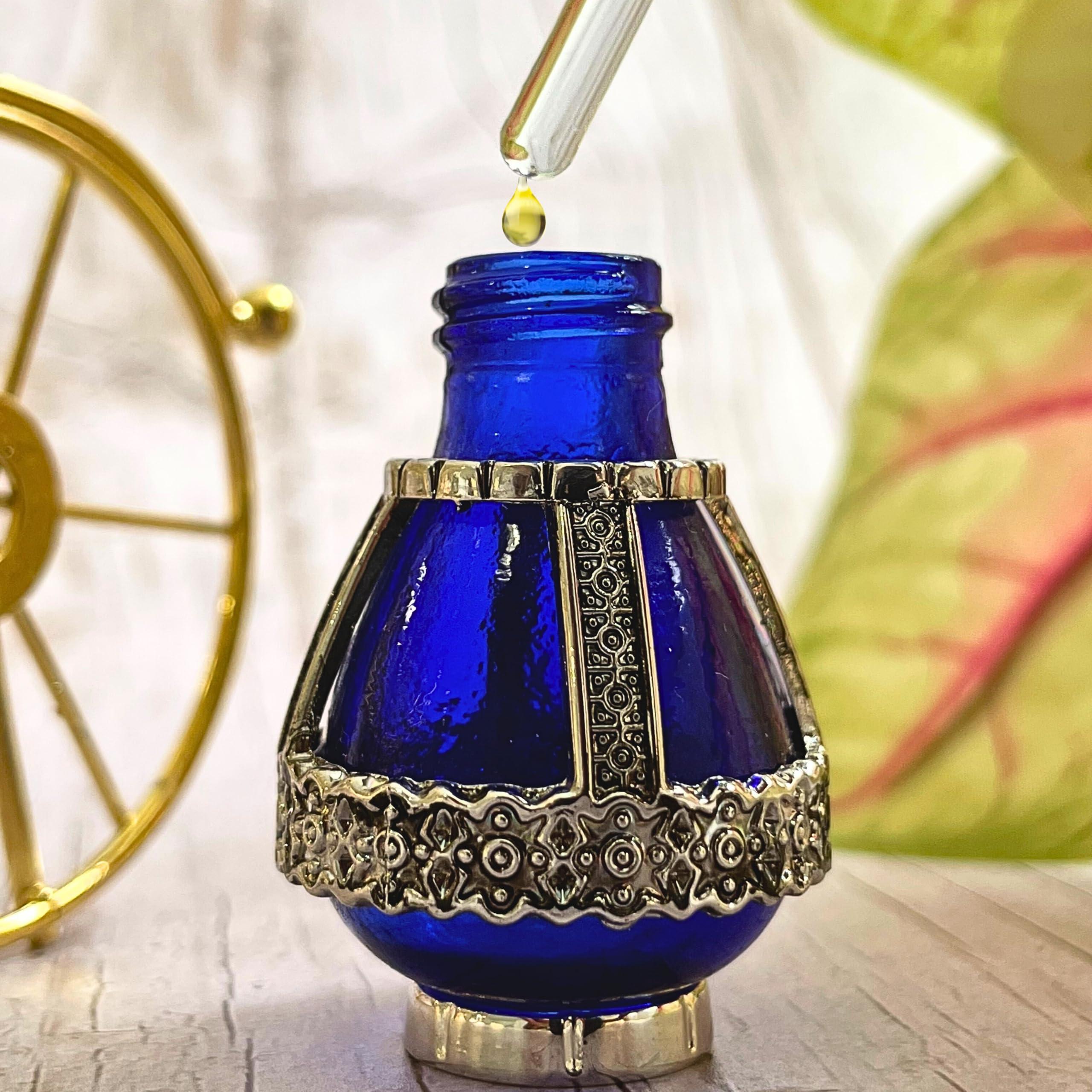 3 ARCHES USA 3 Arches USA Spikenard Anointing Prayer Oil in Reusable Blue Cobalt Glass Vial 0.24fl.oz/7ml