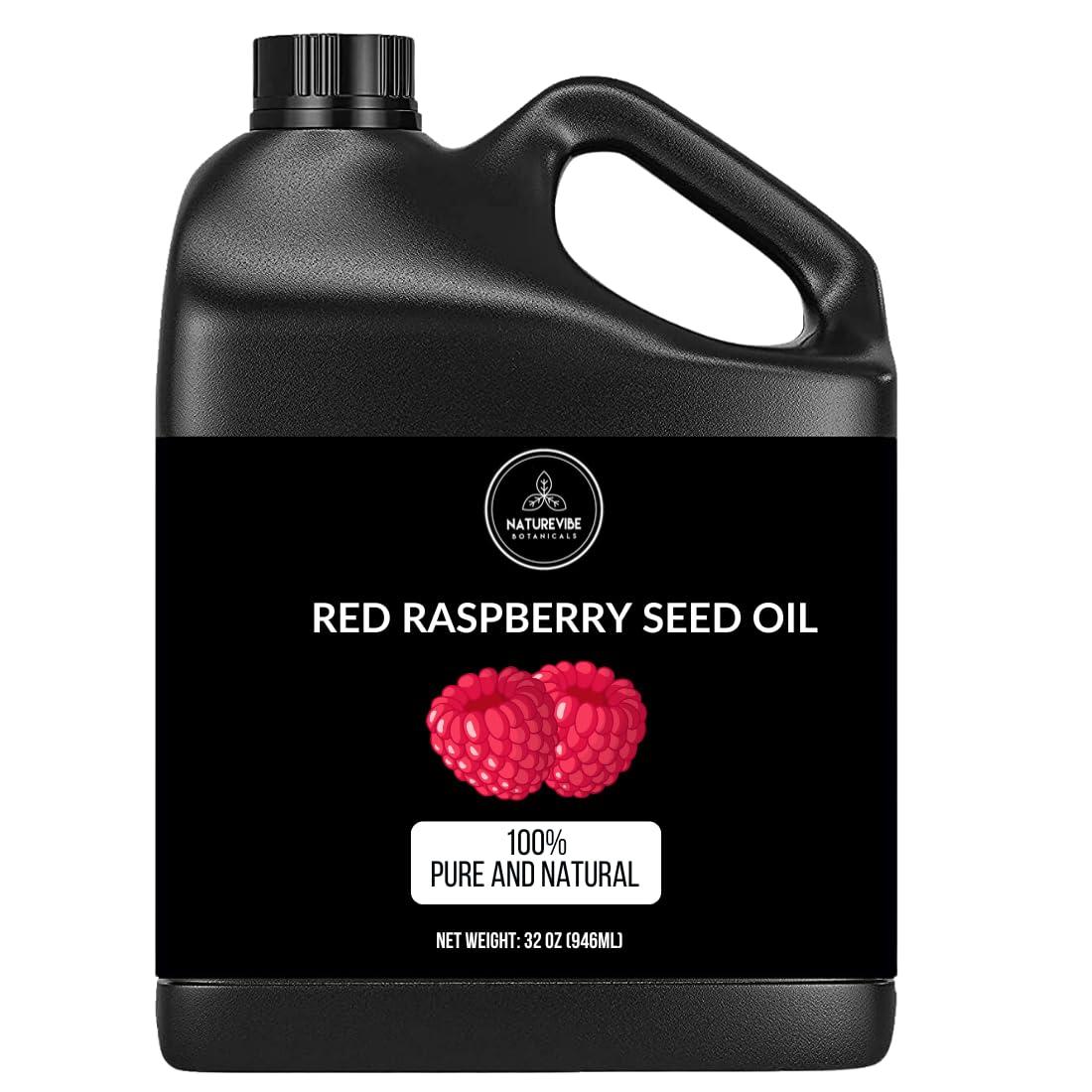 Naturevibe Botanicals Naturevibe Botanicals Red Raspberry Seed Oil 32 Ounces | 100% Pure and Natural | Great for Skin Care and Hair Care