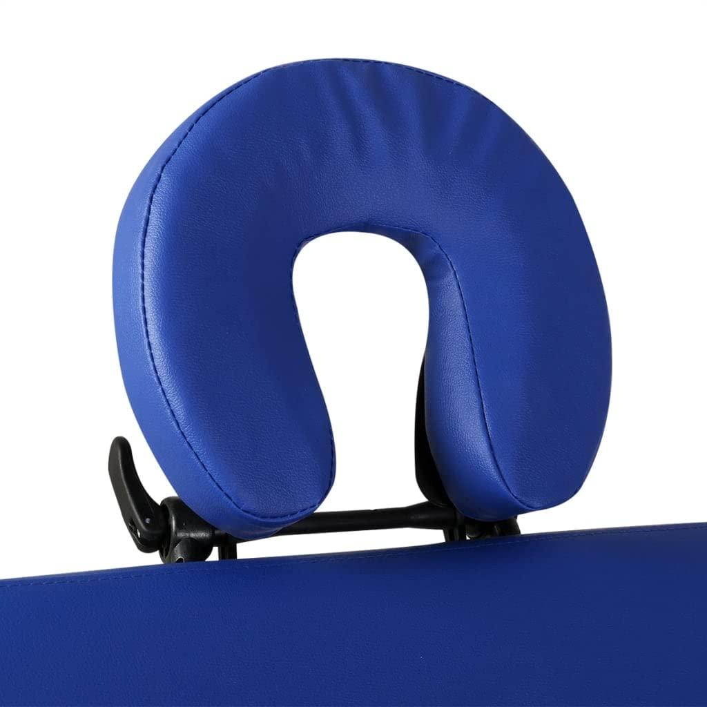 FAMIROSA FAMIROSA Blue Foldable Massage Table 3 Zones with Aluminum Frame,15.85 KG,110090