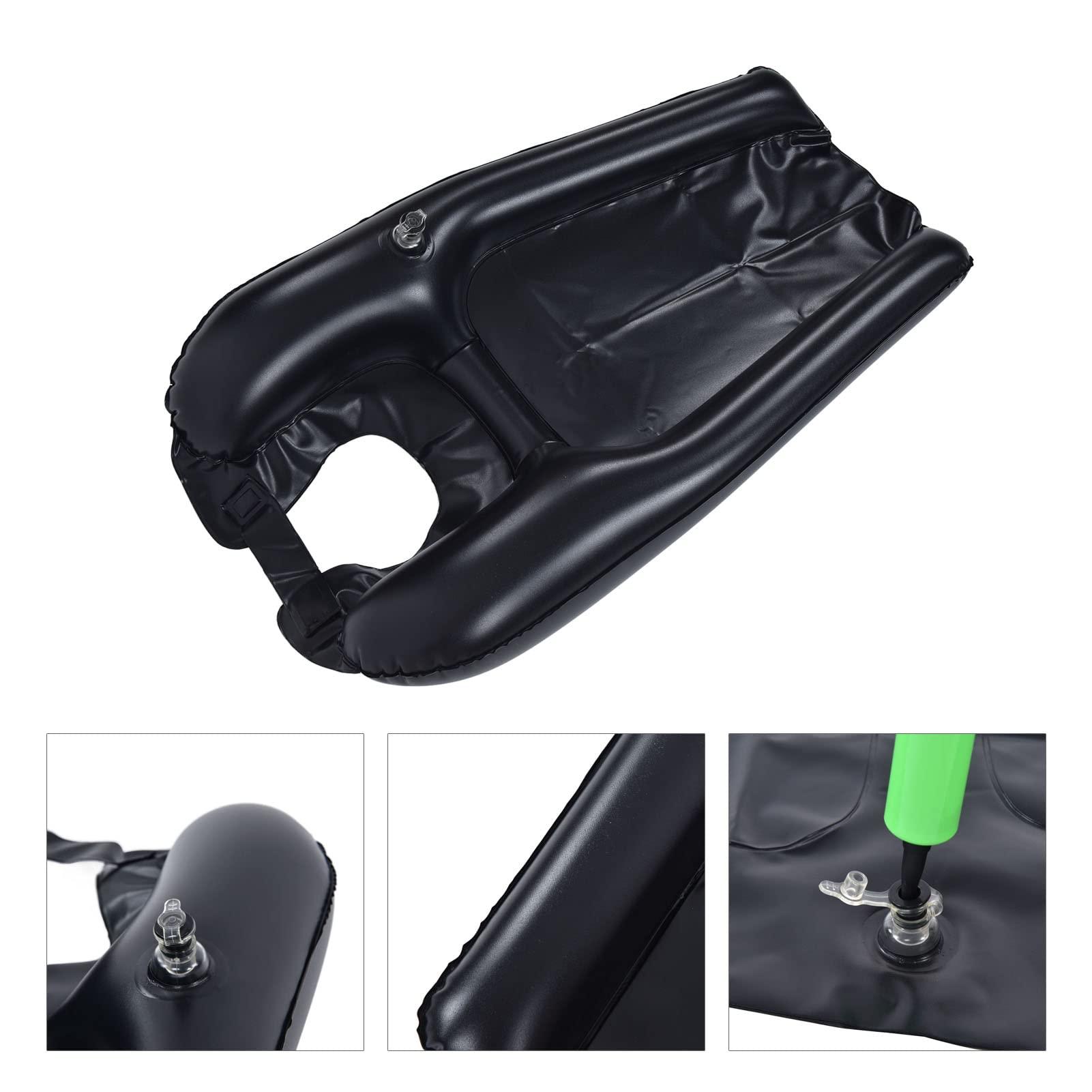 Pilipane Inflatable Hair Washing Basin for Sink at Home , Portable Shampoo Bowl , Hair Washing Basin for Bedridden , Disabled , Injured , Wheelchair Person at Bedside and Kitchen Sink Use(Black)
