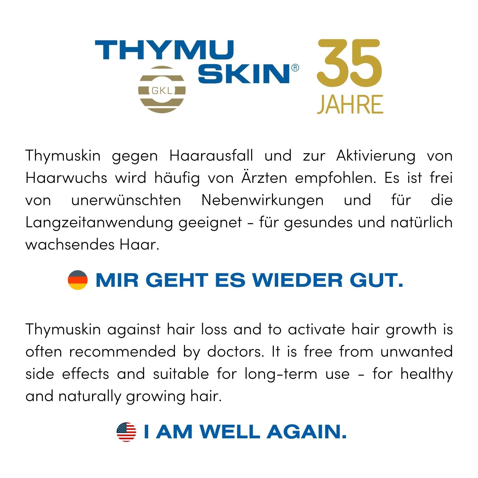 THYMU SKIN GKL THYMUSKIN Classic - Hair Care Peptides Shampoo (Step #1) for Hair Growth Due to Hair Loss - for Normal to Oily & Greasy Hair and Scalp Condition