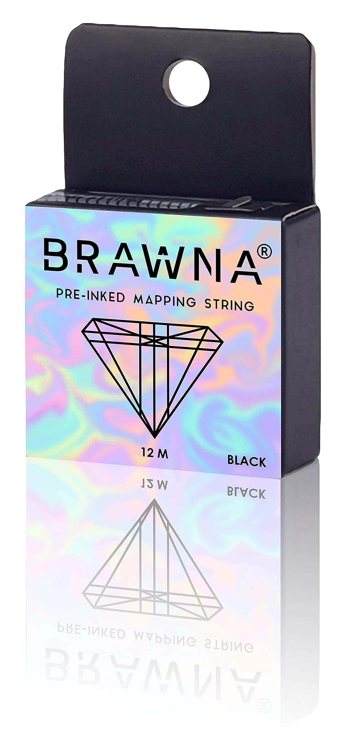 BRAWNA BRAWNA Eyebrow Micoblading Supplies Kit – 5 Disposable Microblading Pen Handles, Pre-Inked Mapping Eyebrow Thread and Holographic Zipper Storage Case; PMU Kit - Eyebrow Tattoo - Permanent Makeup Tools