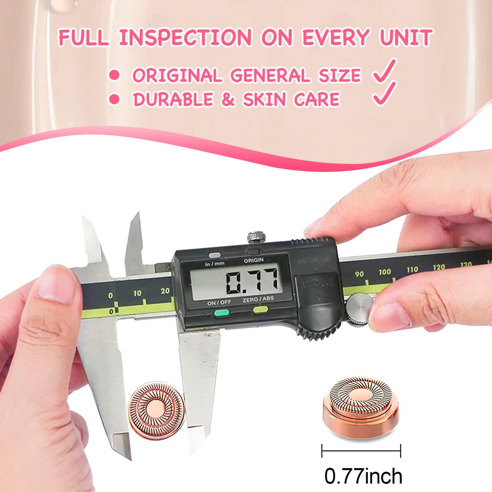 NOBVEQ Flawless replacement heads, Women Facial Hair Remover Replacement Heads Generation 2 for Finishing Touch Flawless Facial Hair Removal Tool for Face, Double Halo Painless and Smooth, 4 Count