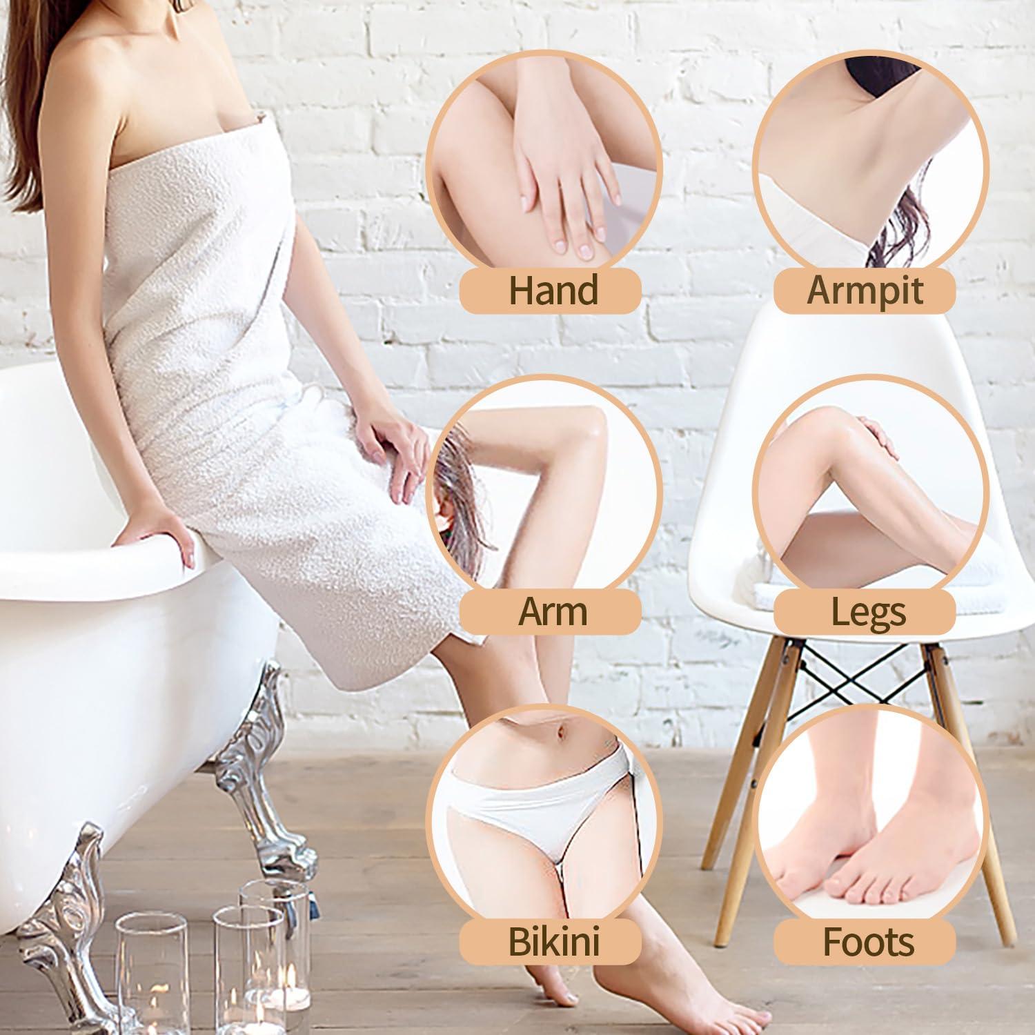 SUMAX Honey Wax Hair Removal Kit, Sugar Wax for Face Hair Removal Women Sugar Waxing Kit for Women Brazilian Wax for Bikini Hair Removal Sugaring Wax Kit with Strips