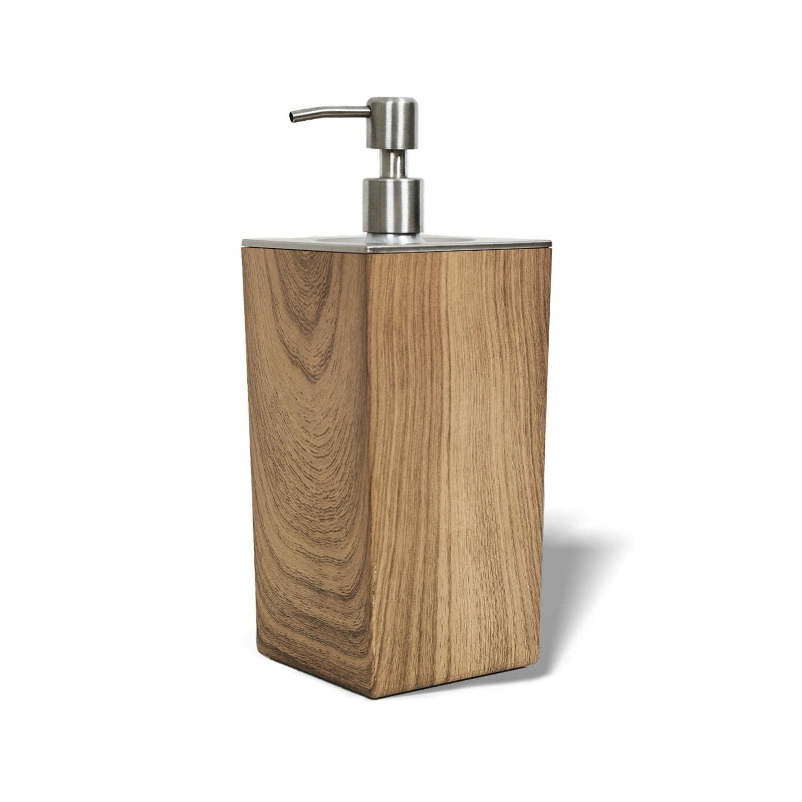 DERMALOGIC DERMALOGIC Massage Oil Warmer for Pro Spa Massage, Home Lotion Warmer with Aluminum Bottle Pump Set, Plug-in Oil Heater Beauty Salon Treatment Equipment, Light Wood