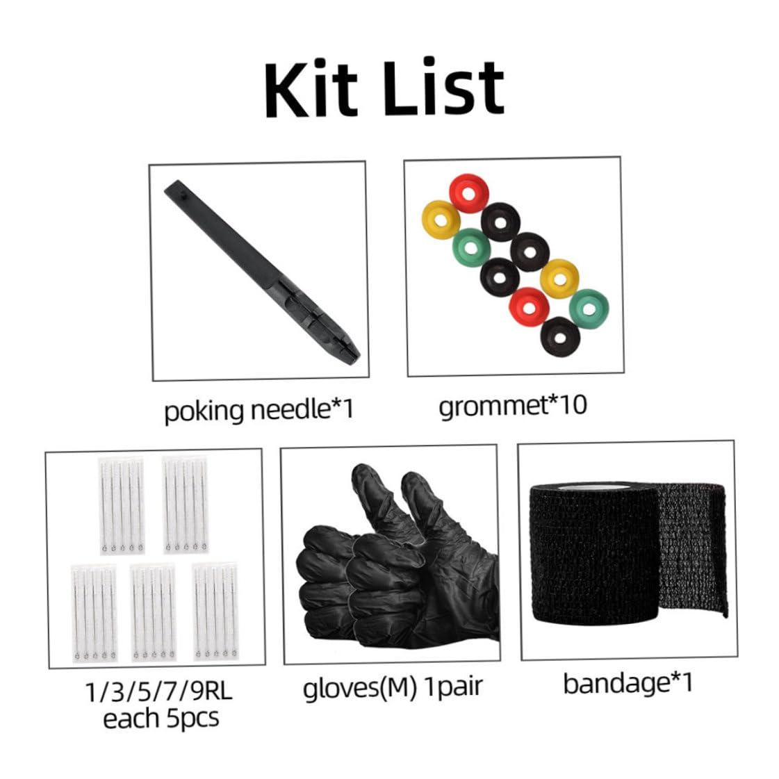 Generic Tattoo Hand Poke Stick Tattoo Kit Self Adhesive Bandage 1 3 5 7 9RL Needles for Tattoo Artist Black Temporary Tattoos