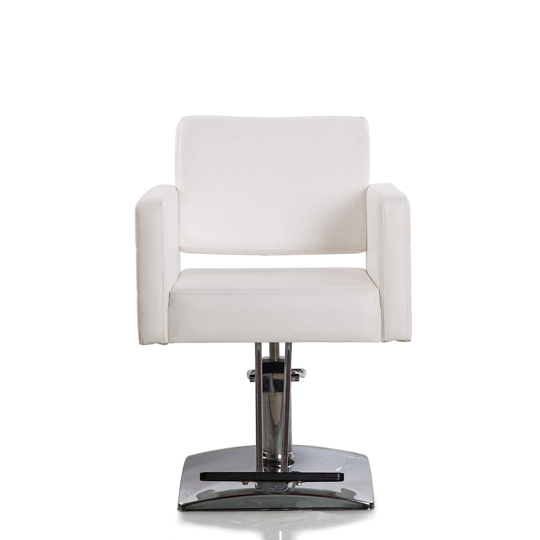Beauty Style Beauty Style Styling Chair Salon Barber Chair Beauty Chair for Hair Stylist Salon Equipment White