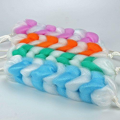 Eslite Eslite Exfoliating Loofah Back Scrubber for Shower,Wonderful Colors(4- Counts)