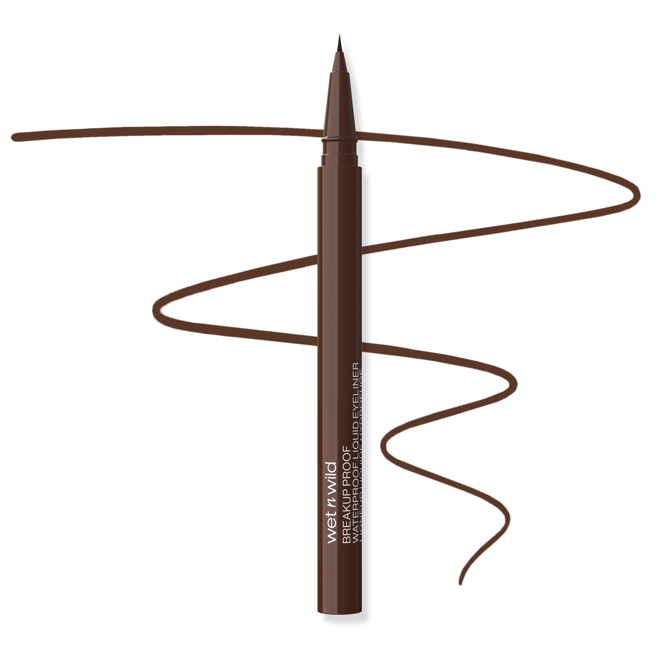 wet n wild wet n wild Mega Last Breakup Proof Liquid Eyeliner - Ultra-Fine Brush, Waterproof, 16-Hour Long-Lasting Wear - Cruelty-Free & Vegan - Brown