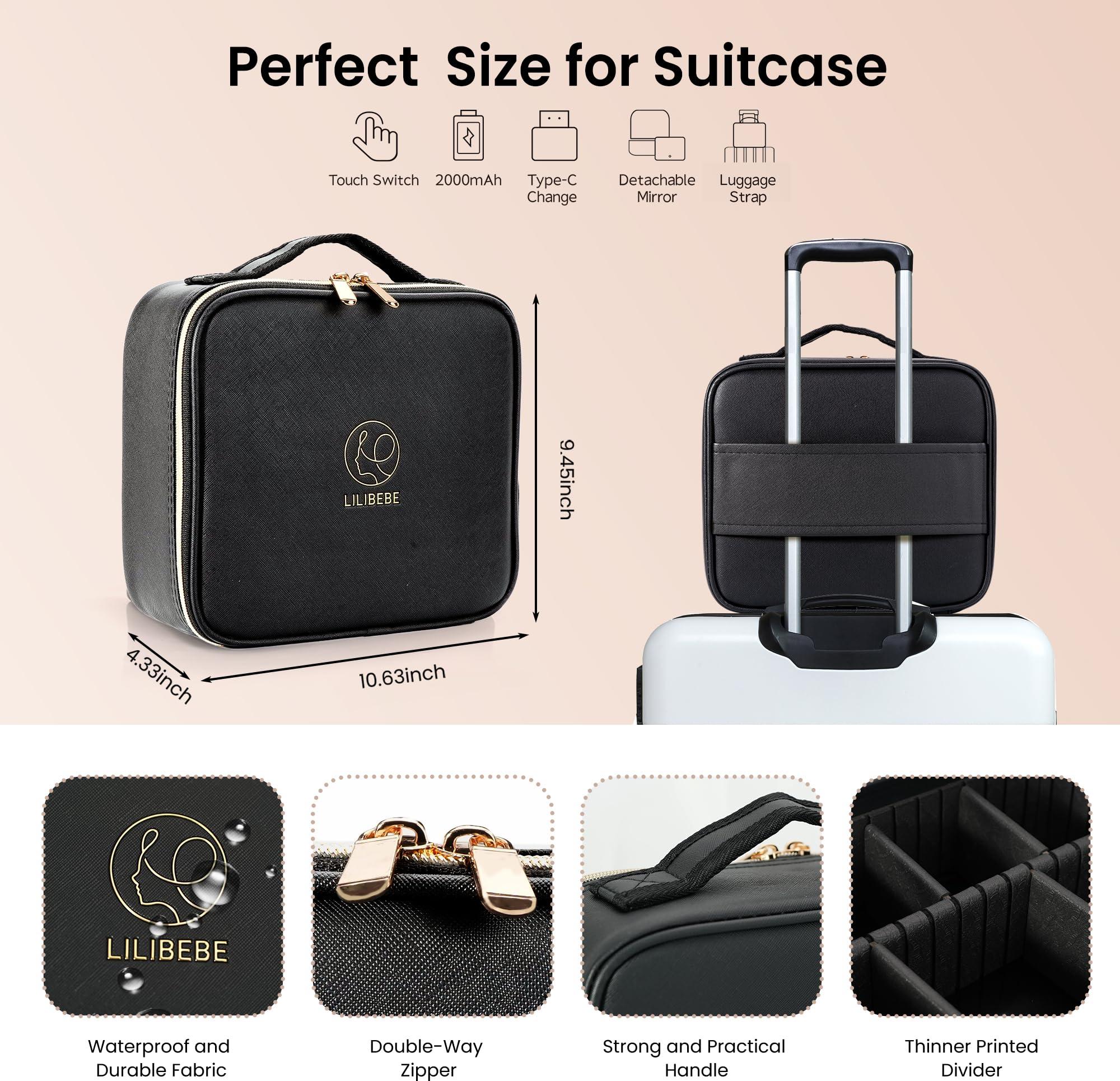 LILIBEBE LILIBEBE Makeup Bag Black, Pink, Makeup case, LB0131B