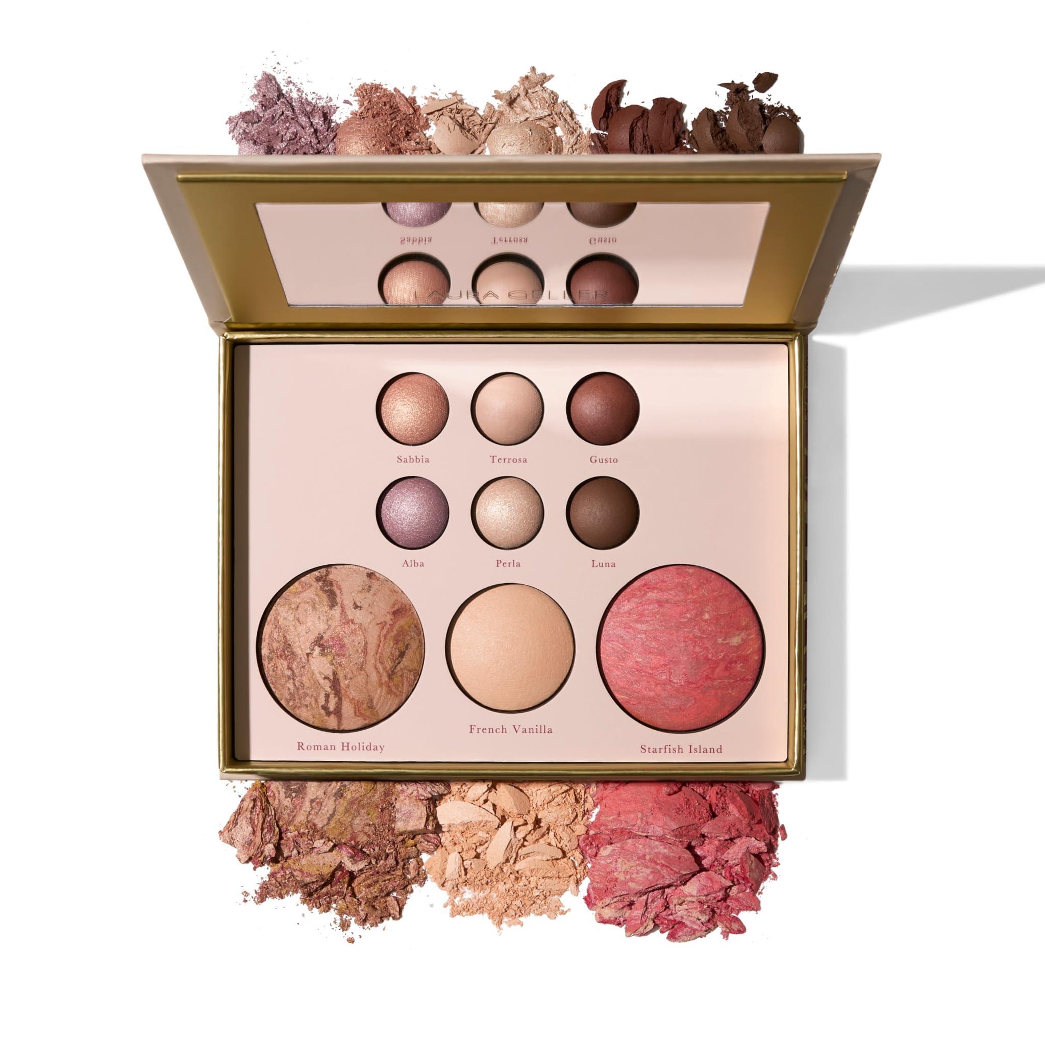 LAURA GELLER NEW YORK LAURA GELLER NEW YORK The Best of the Best Baked Palette - Tuscan Dreams - Full Size - Includes Bronzer, Blush, Highlighter and 6 Eyeshadows - Travel-Friendly