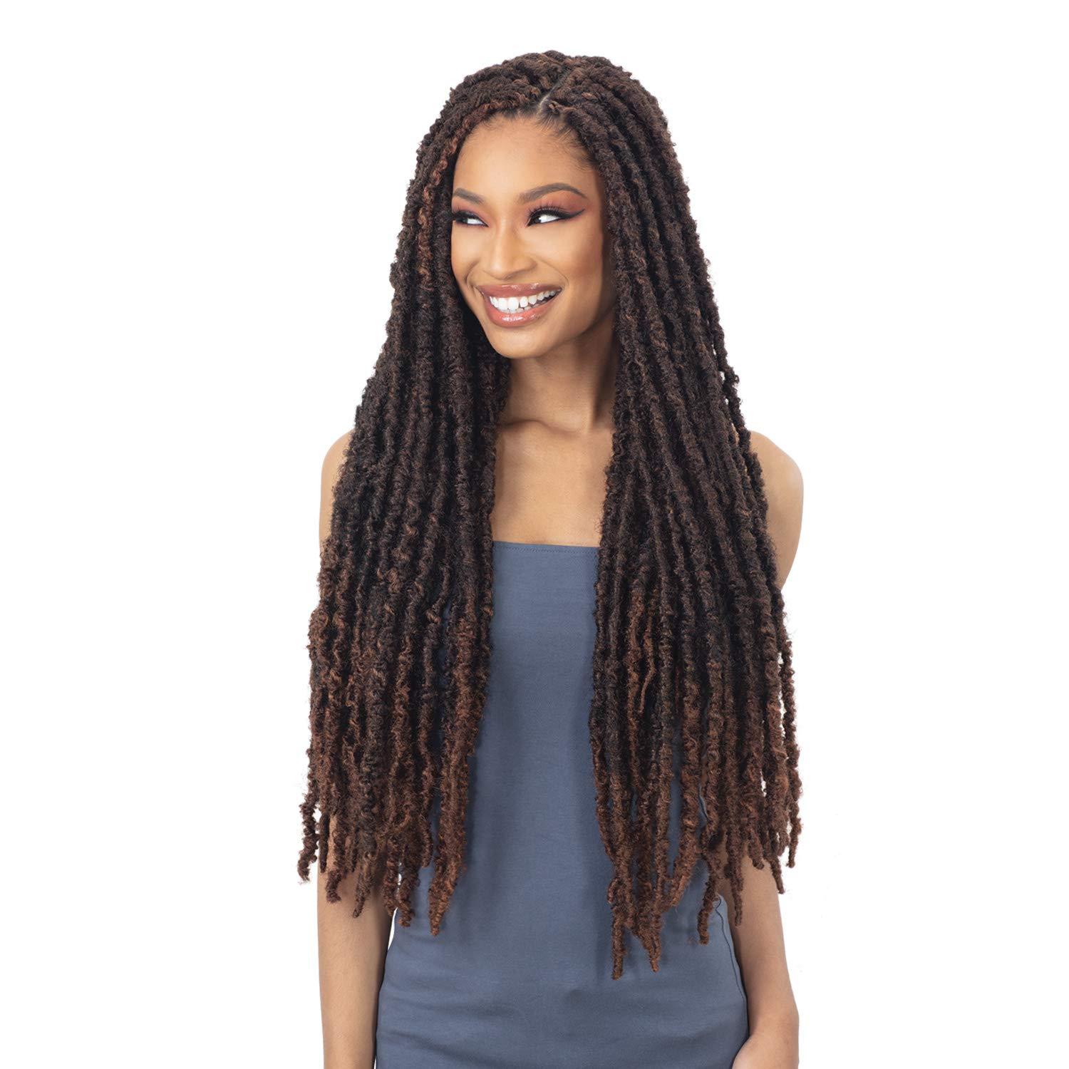 Freetress Braids Freetress Braids Crochet Braids 2X Indie Distressed Loc 26 in (3-pack, 1B)