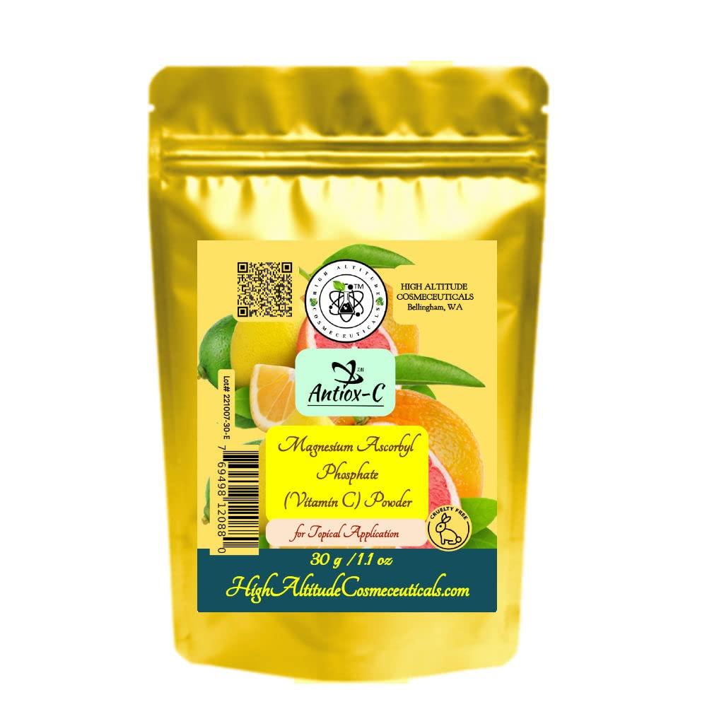 ANTIOX-C 30 g (1.1 oz) ANTIOX-C™ Pure Magnesium Ascorbyl Phosphate Powder - Cosmetic, Antioxidant, Beauty, Anti-Aging - Make DIY Vitamin-C Serum