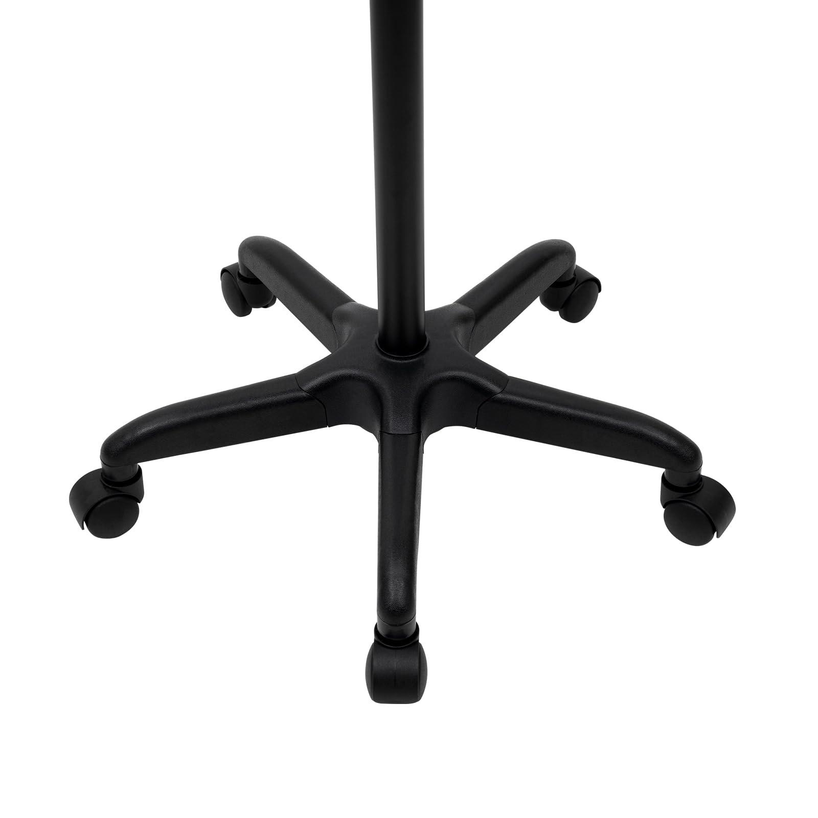 HAPPCUCOE Rolling Salon Trolley Cart Adjustable Height,Barber Shop Tray Storage Cart,Utility Cart,Professional Salon Hair Instrument Tray for Barber Stores (Black)