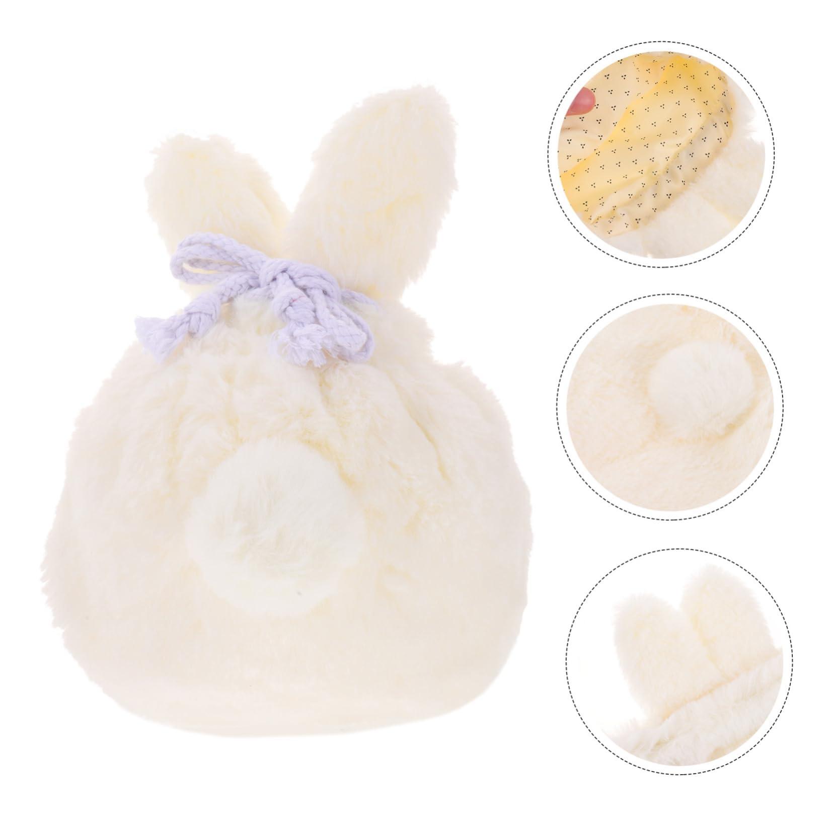 Beaupretty Beaupretty Plush Makeup Bag Drawstring Portable Cosmetic Storage for Girls Puffy Travel Organizer