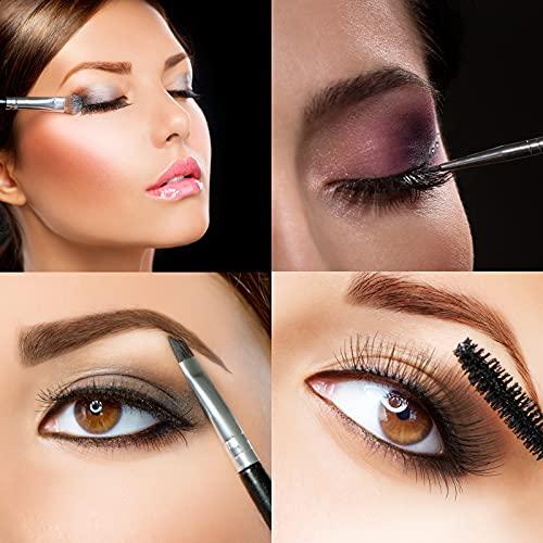 LOOKSEVEN Duo Eye brow Brush, Angled Eyebrow Brush and Spoolie Brush, Eyelash Comb Eyebrow Brush Tool (1 Pcs)