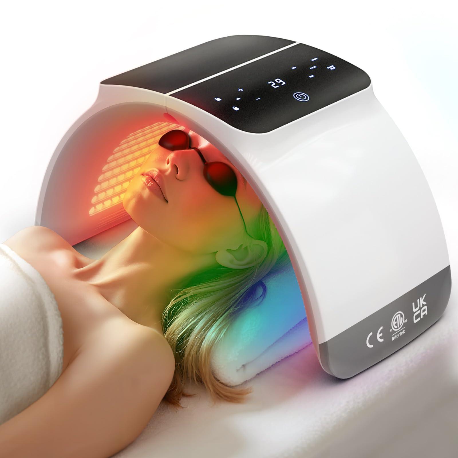 Bestqool Bestqool LED Mask Photon LED Light Therapy - 6 Colors with Near Infrared Light LED Face Mask for Skin Rejuvenation SPA Facial Body Skin Care Beauty Salon Device