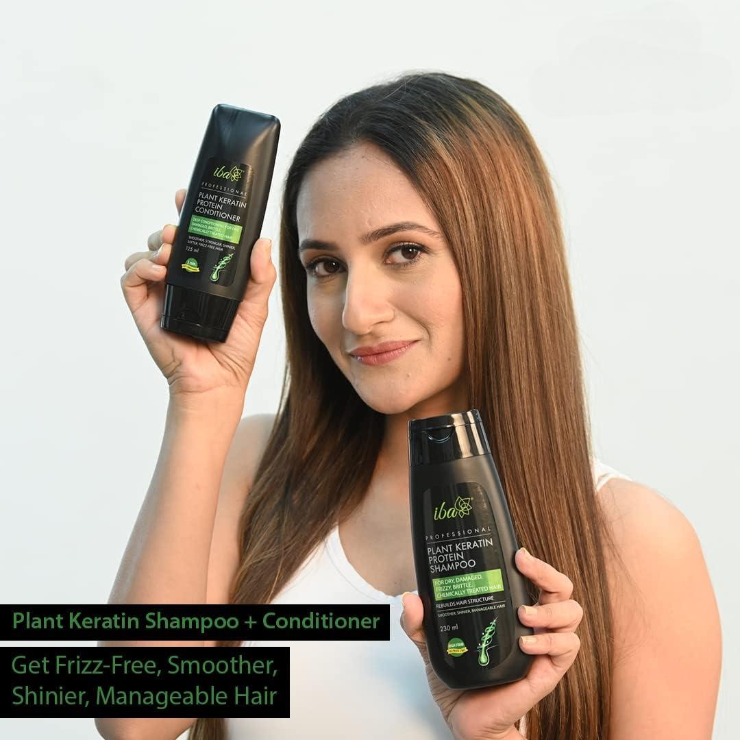 KM Plant Keratin Shampoo & Conditioner Combo | No Sulfates, No Parabens, High Foaming Formula for Dry Frizzy Damaged Hair