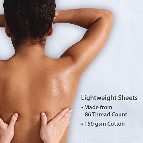 ForPro Professional Collection ForPro Premium Flannel 3-Piece Massage Sheet Set, White