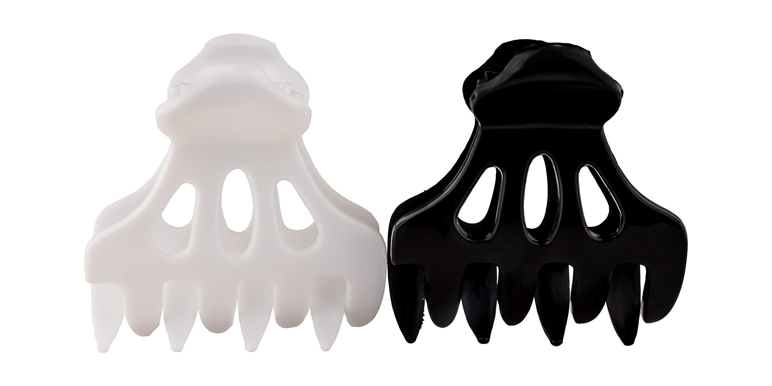 Curl Keeper Curl Keeper Claw Clips for Thick & Thin Hair, Roller Jaw Clamps (12-Pack) - Wide Teeth Medium Hair Clips for Women Supports & Creates Volume - Hair Styling Accessories are Lightweight & Easy to Clean