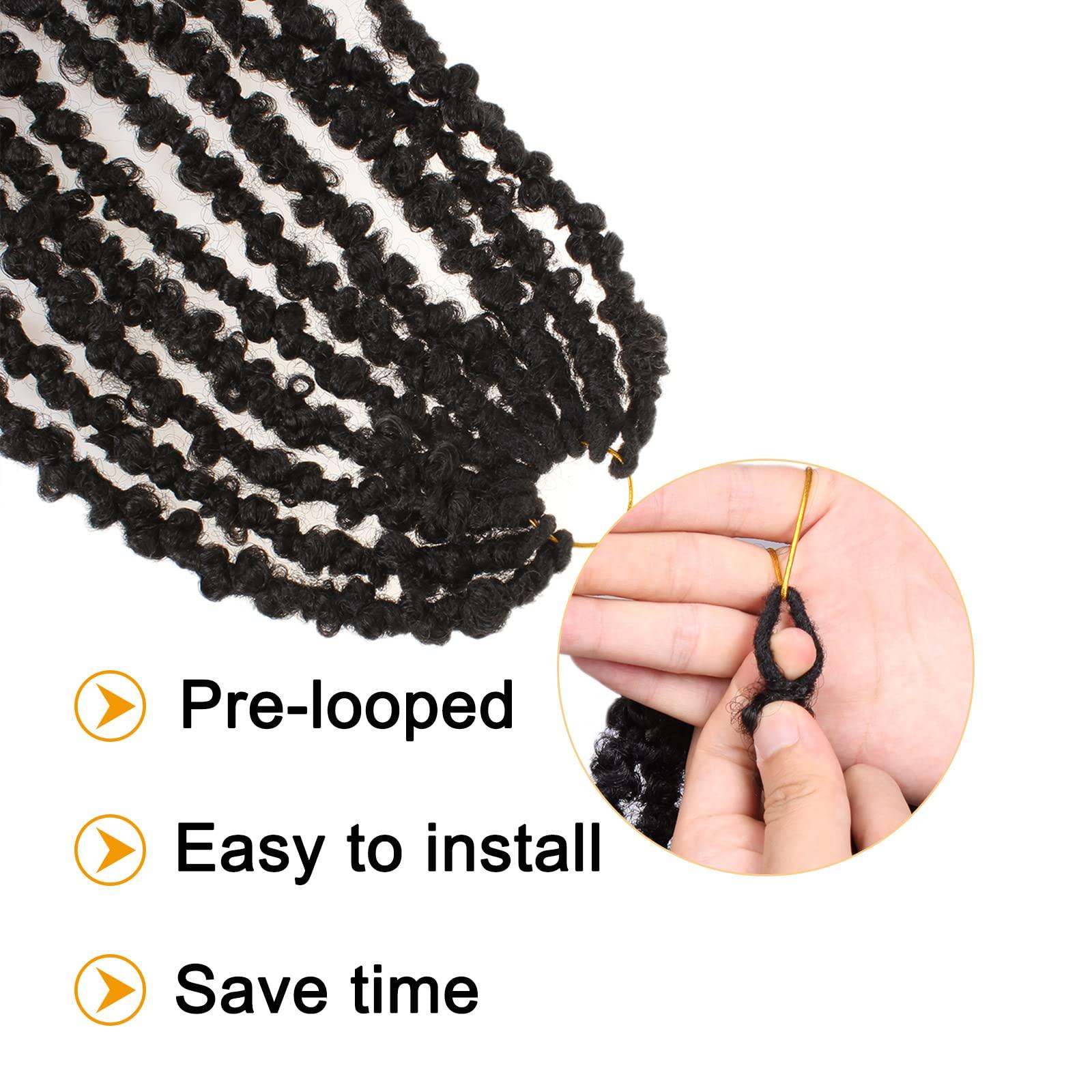 ZRQ ZRQ 30 Inch Butterfly Locs Crochet Hair Long Distressed Faux Braids Hair Pre-looped Synthetic Crochet Soft Locs 30 In Goddess Locs Hair Extensions (6 Pack 1B#)