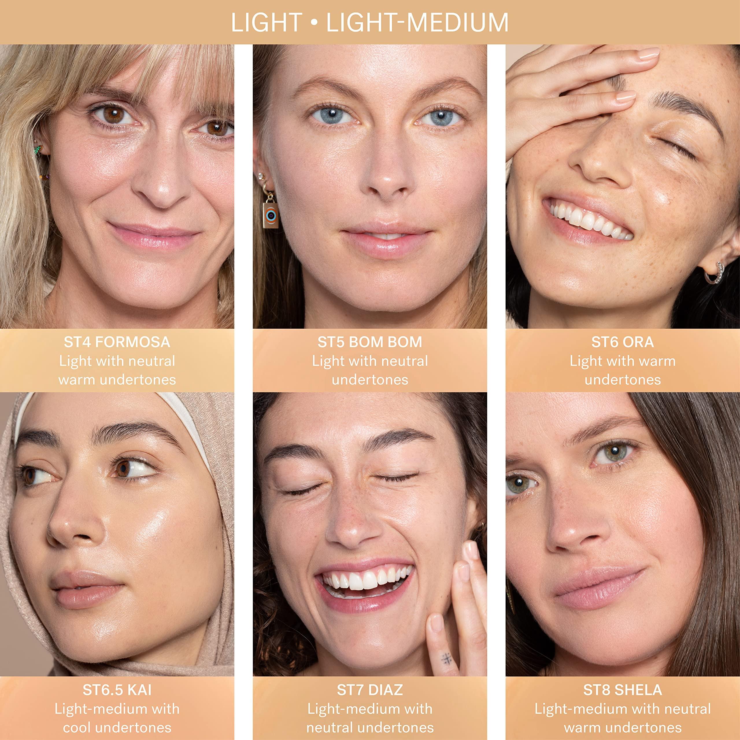 ILIA ILIA - Super Serum Skin Tint SPF 40 | Non-Comedogenic, Vegan, Lightweight to Help Against Blue Light, + Pollution while Hydrating, Smoothing, + Refining (Shela ST8, 1 fl oz | 30 ml)