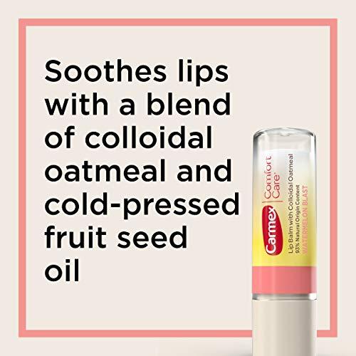 Carmex Carmex Comfort Care Lip Balm Sticks with Colloidal Oatmeal, Watermelon Blast Flavor, 6 Count (3 Packs of 2)