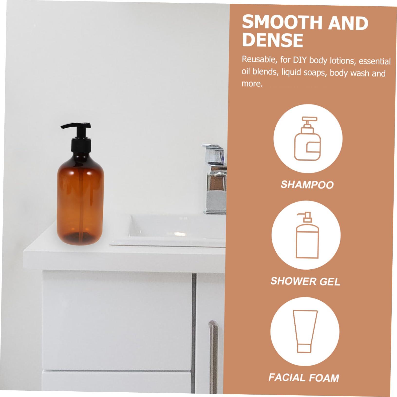 Beaupretty Beaupretty Brown Bottles 2pcs Shampoo Dispenser Liquid Bottle Shampoo Bottle Heart-Shaped Shampoo Bottles