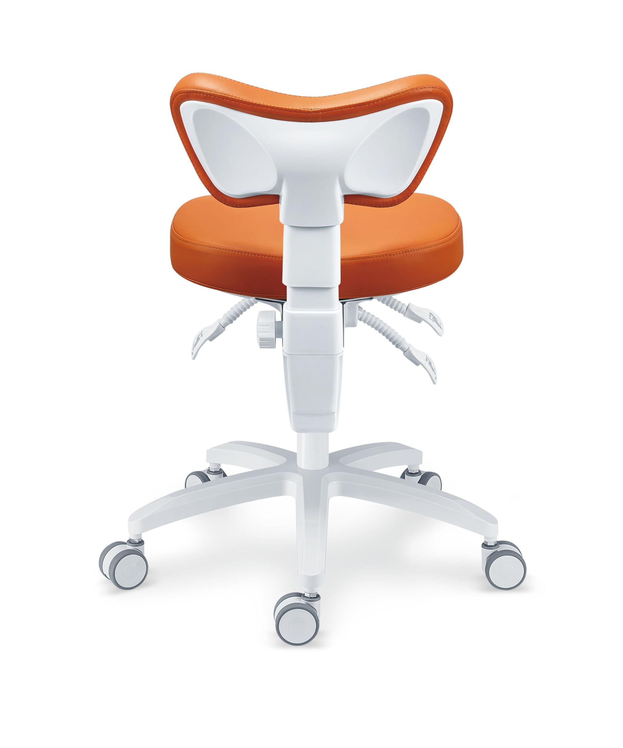 Castanai Back Support Saddle Stool Chair Adjustable and Rotating Elevating Seats Ergonomics Nurse Doctor's Chairs with U-Series Skin Feel Design PLST-060