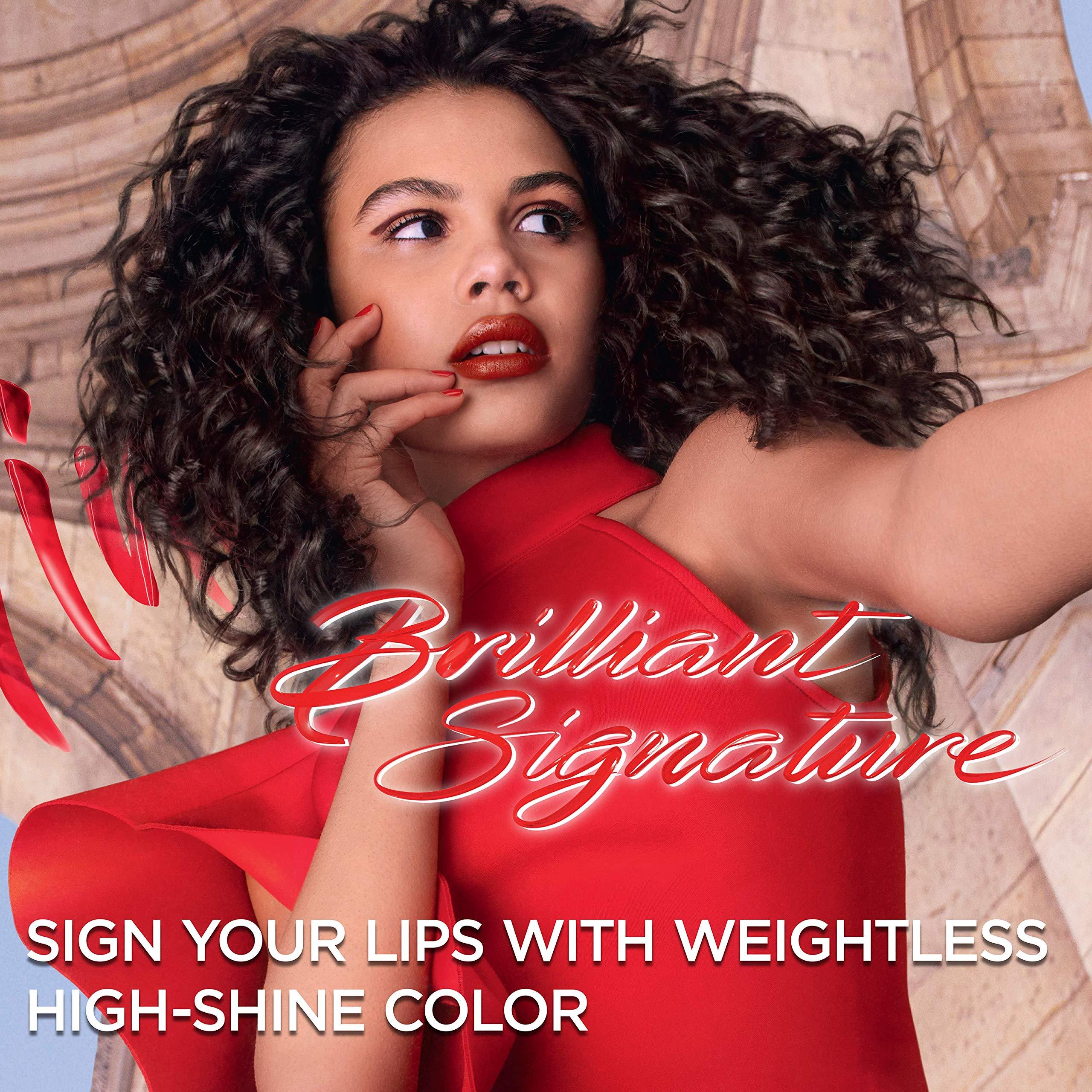 L'Oréal Paris L\'Oreal Paris Brilliant Signature Shiny Lip Stain Lipstick, Be Determined 0.21 Fl Oz.