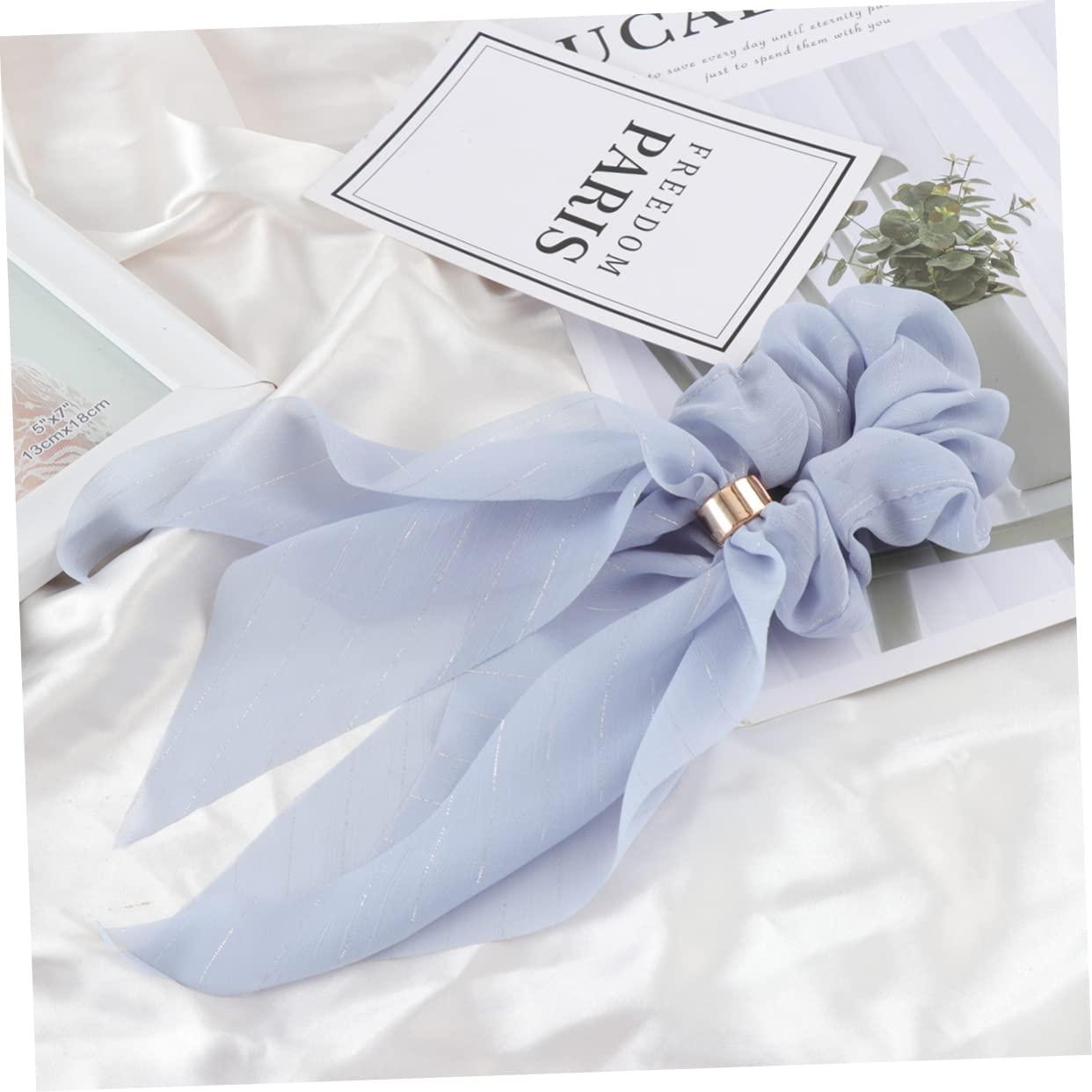 Beatifufu Beatifufu Ponytail Holder Hair Ribbons Hair Ties Long Hair Ring Cloth Hair Tie Hair Rope Girl Hair Tie Blue