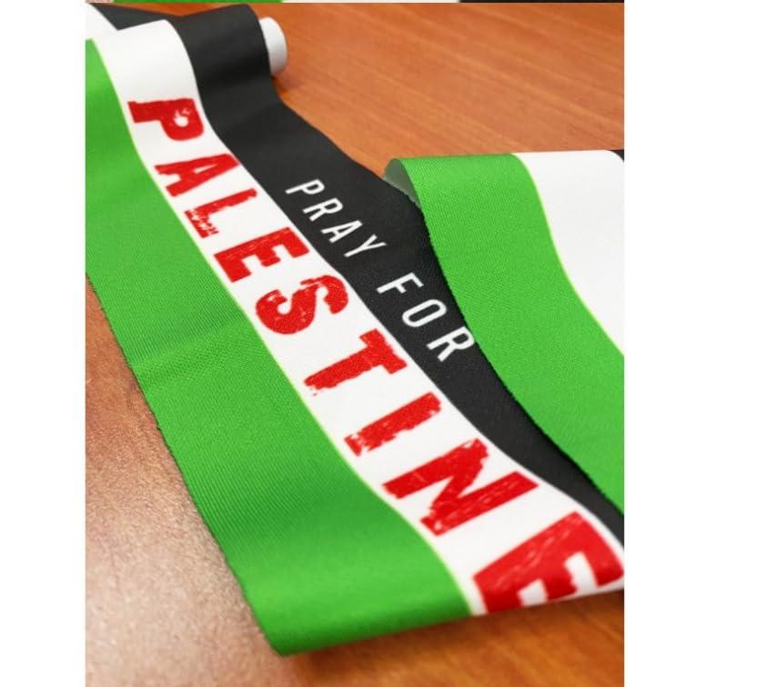 ZENRUIMING ZENRUIMING 4 Palestinian Flag Headbands, Palestinian Flag Hair Accessories, Pales Flag Sports Cheer Bandana
