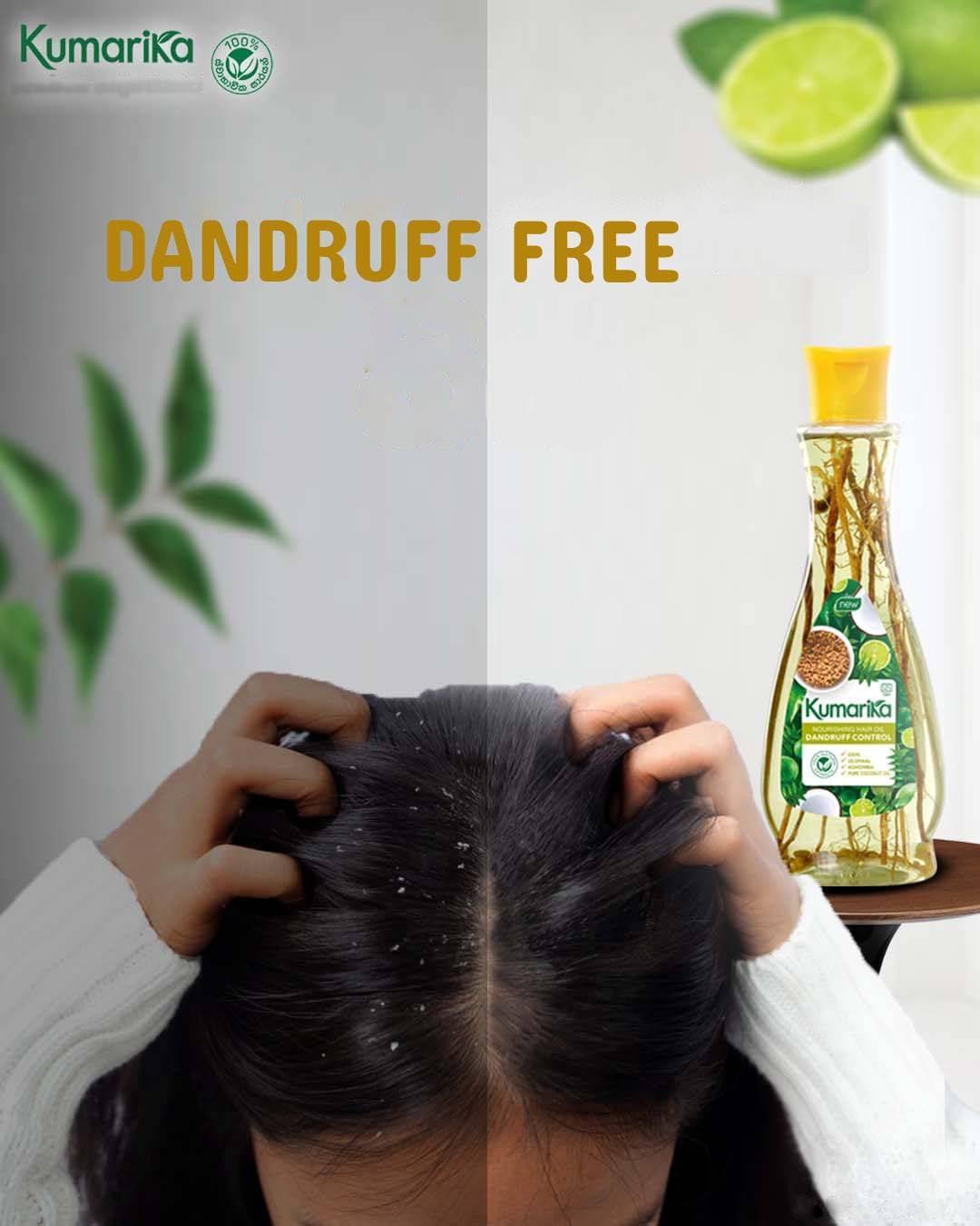 Kumarika Kumarika Nourishing Hair Oil Dandruff Control - For Anti dandruff scalp treatment hair oil for dry damaged hair. 100% Natural extracts, for dry itchy scalp with dandruff, 7 oz